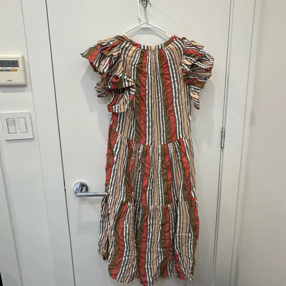 Ulla Johnson Tassel Stripe Midi Shirt Dress - Picture 2 of 3
